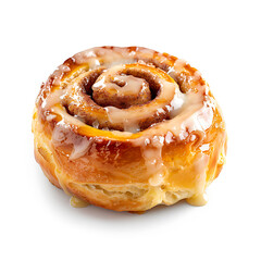 Golden Cinnamon Roll with Glaze