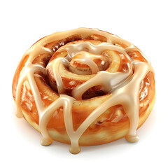 Golden Cinnamon Roll with Creamy Glaze