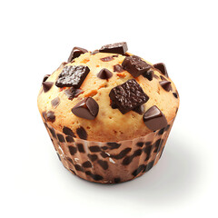Chocolate Chip Muffin with Dark Chocolate Toppings