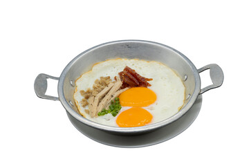 Delicious Fried Egg: The appetizing shot unveils two perfectly fried eggs, the rich yolks gleaming against the backdrop of fluffy whites. Accompanied by delicious ingredients