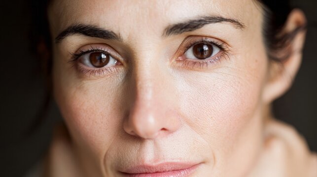 Meditative gaze of Caucasian woman, reminiscent of Dia de las Animas, ethereal calmness, and lunar solstice reflections