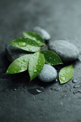 Raindrops dance on emerald leaves and zen stones, echoing Earth Day's whispers and World Water Day's promise