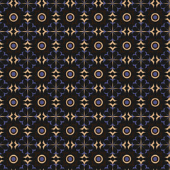 seamless pattern with geometric flowers abstract background graphic design print for fabric home wear surface design packaging vector illustration