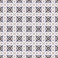 seamless pattern with geometric flowers abstract background graphic design print for fabric home wear surface design packaging vector illustration