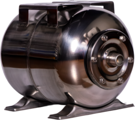 Cylindrical stainless hydraulic pressure vessel