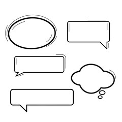 Obraz premium Hand Drawn Speech Bubbles Set for Design
