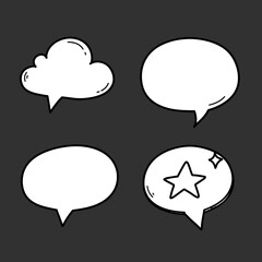 Hand Drawn Speech Bubbles Set
