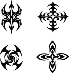 Fleur de lis floral design vector with ornate scroll and tribal elements for tattoo and decoration art © Md Sahjahan