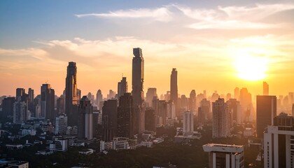 Fototapeta premium City skyline at sunset (4)