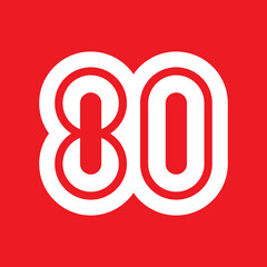 logo for the 80th anniversary of the Republic of Indonesia. logo for the Indonesian national anniversary