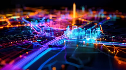 Fototapeta premium Traffic Management AI System