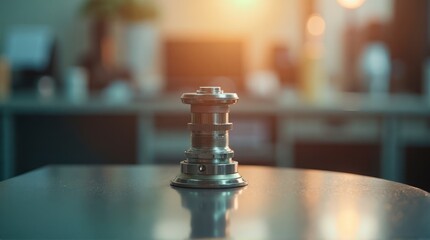 Metal Object on Table