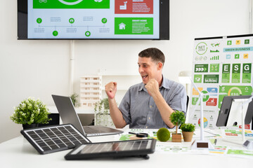 businessman and Sustainable of Green ecology and environment concept. ESG as environmental, social...