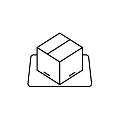 Icon a box, isolated against a clean background.
