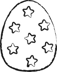 vector illustration of handdrawn easter egg line art