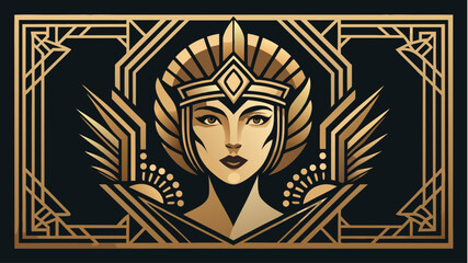 Obraz premium vector illustration of a tribal mask