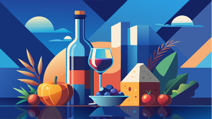 still life with candles and glass