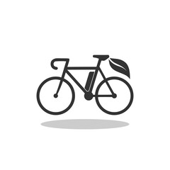 Fototapeta premium Electric bike icon bicycle with shadow