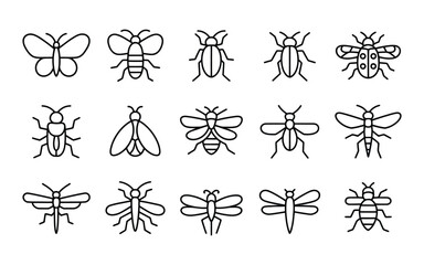 Insect and Bug Species Vector Set - Entomology, Nature, and Pest Icons