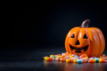  halloween jack o lantern pumpkin and candy