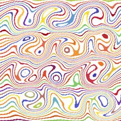 ABSTRACT ILLUSTRATION MARBLED TEXTURE LIQUIFY PSYCHEDELIC COLORFUL DESIGN. OPTICAL ILLUSION BACKGROUND VECTOR DESIGN