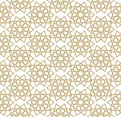 Seamless abstract geometric pattern in Islamic style