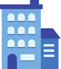 Flat house, city element

