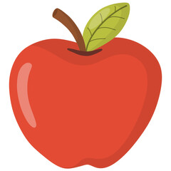 Hand drawn apple cartoon illustration 