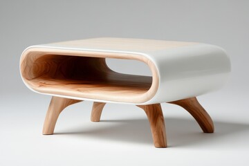 Modern Minimalist Coffee Table with Unique Shape and Natural Wood Accent for Stylish Interior Design Ideas