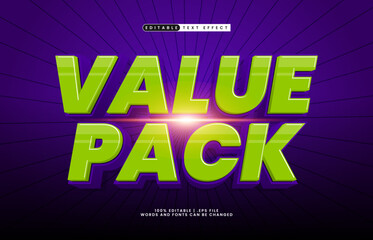 value pack editable text effect with a sale and offer text effect