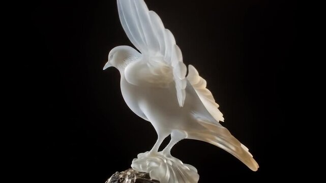 Sculptural Dove: A Masterpiece in Alabaster