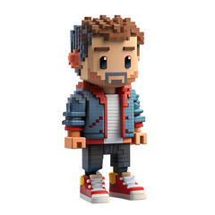 Pixel Art Figure Male Character Design