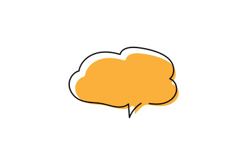 手書き風のかわいい吹き出し素材イラスト