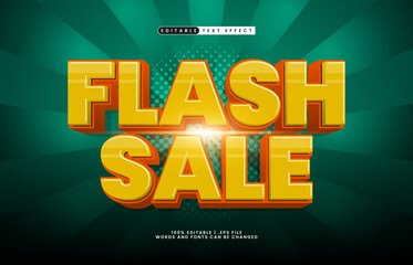 flash sale editable text effect with a sale and offer text effect