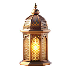 Intricate Metal Lantern with Warm Light