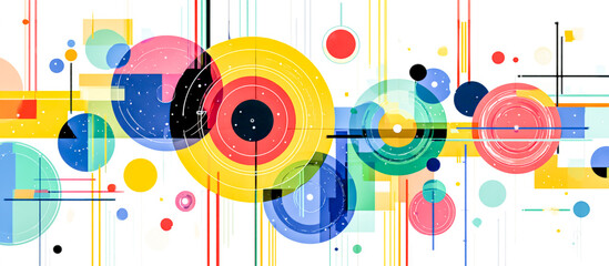 Obraz premium Colorful Abstract Background with Geometric Shapes and Modern Design Perfect for Creative Projects and Presentations