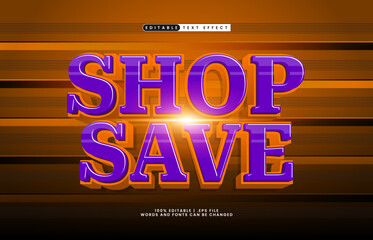 shop save editable text effect with a sale and offer text effect