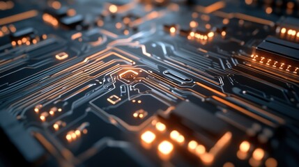 Close-up circuit board