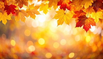 Autumn leaves falling forest clearing nature photography warm colors close-up view seasonal change