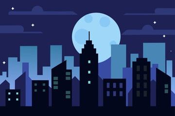 Fototapeta premium night city landscape