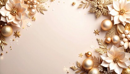 Elegant holiday decoration with gold accents festive atmosphere digital background cozy environment aesthetic focus