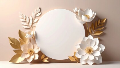 Elegant floral arrangement studio digital art minimalist close-up beauty design for modern decor