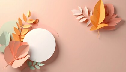 Creative paper crafting design showcase studio digital artwork minimalist environment aesthetic viewpoint nature-inspired concept