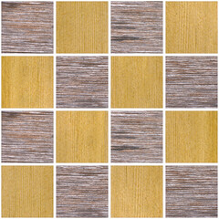 Fototapeta premium Geometric mosaic seamless wood texture pattern colorful Design traditional background.