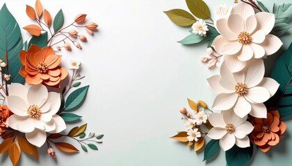 Crafting beautiful paper flowers creative studio digital art calm environment close-up view nature-inspired aesthetics