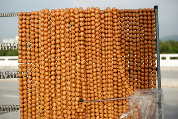 Grilled Thai sausage, Thai traditional style sausage, Thai called Sai krok isan