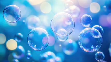 Colorful floating bubbles