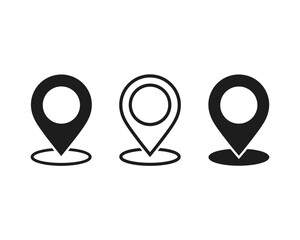 Action of Locating, Map Markers, Urban Environment, Vector Graphics, Abstract Design