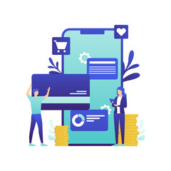 Mobile Payment and E-Commerce Concept with Smartphone and Credit Card