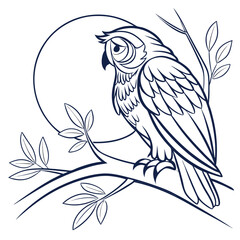 Obraz premium owl on branch
